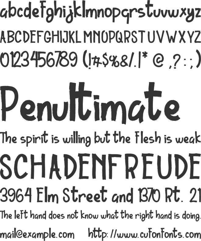 Debut Studio font preview