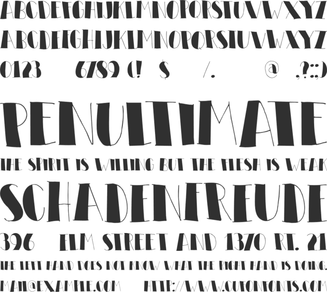 DK Elbow Grease font preview