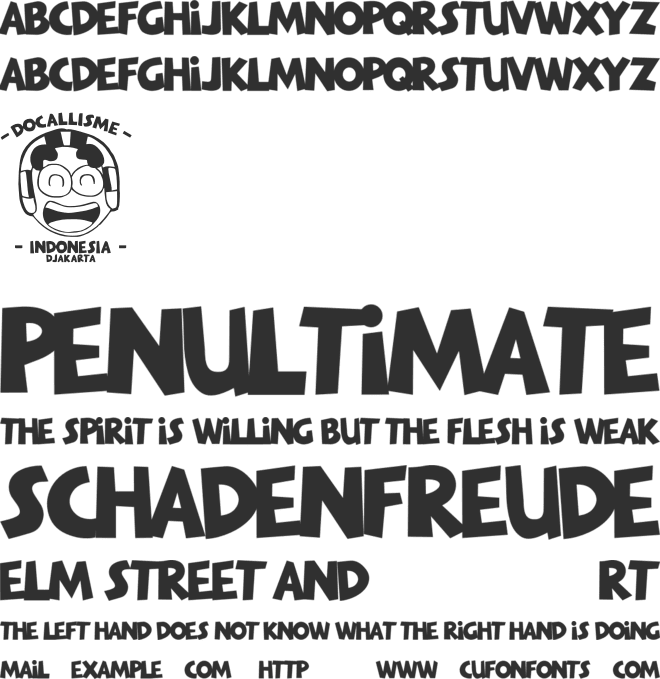 GloryUnited font preview