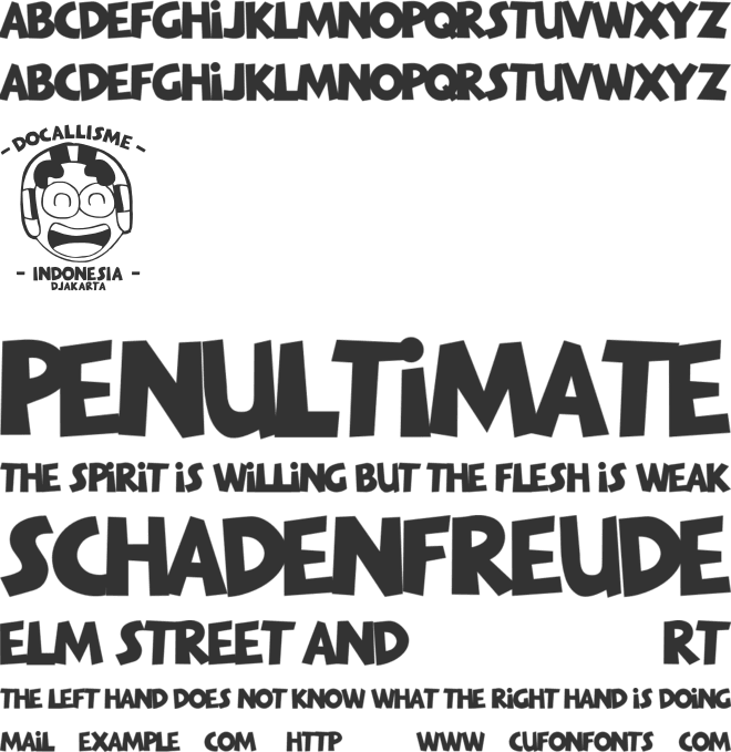 GloryUnited font preview