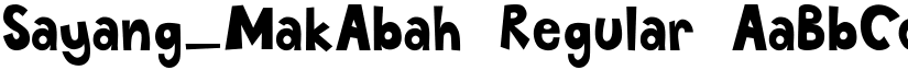 Sayang_MakAbah Regular font