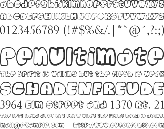 child font preview