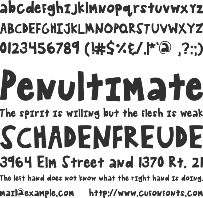 KBWanderAround font preview