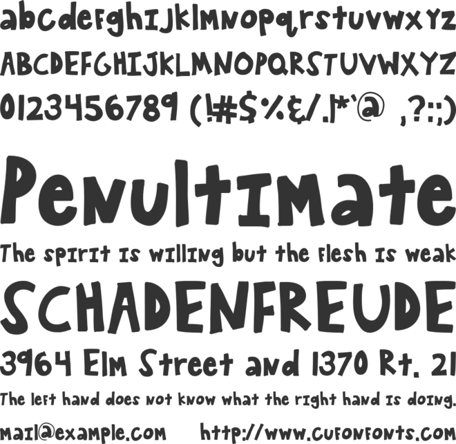 KBWanderAround font preview