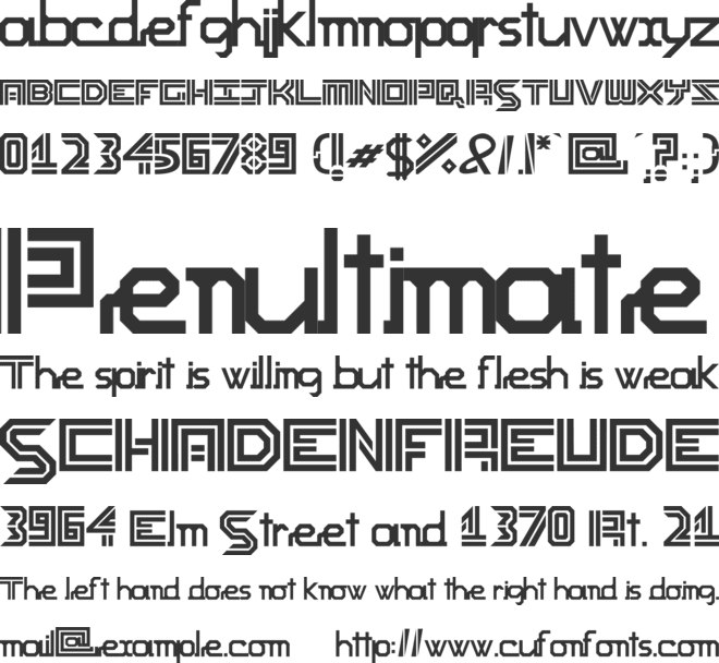 TrackMania font preview