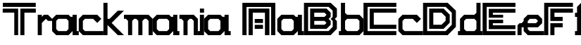 Trackmania font