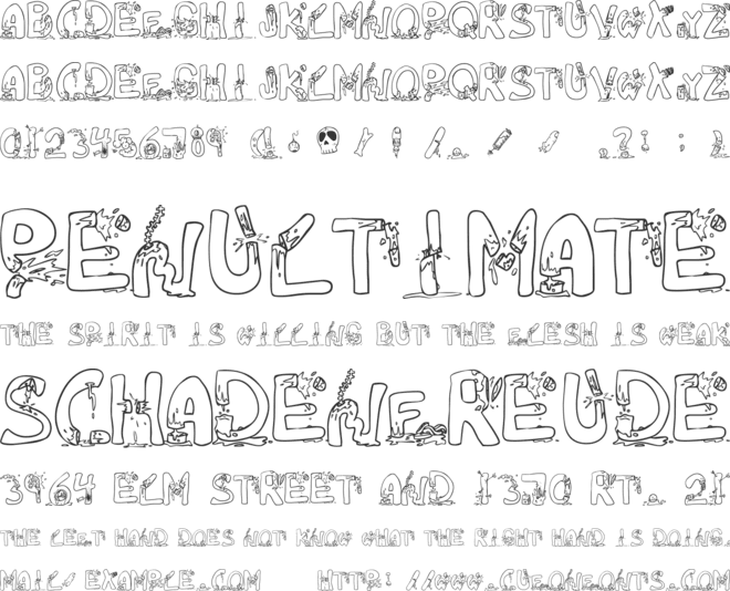 DeCAPitated font preview