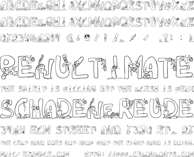 DeCAPitated font preview