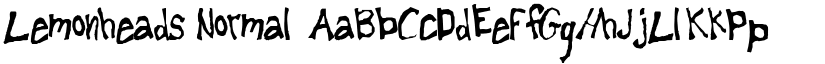 Lemonheads Normal font