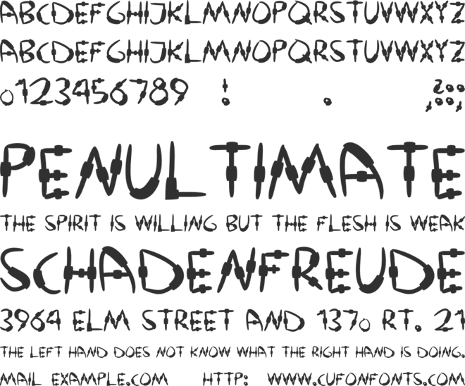 Amish Cyborg font preview