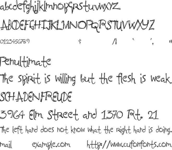 FreshWaters font preview