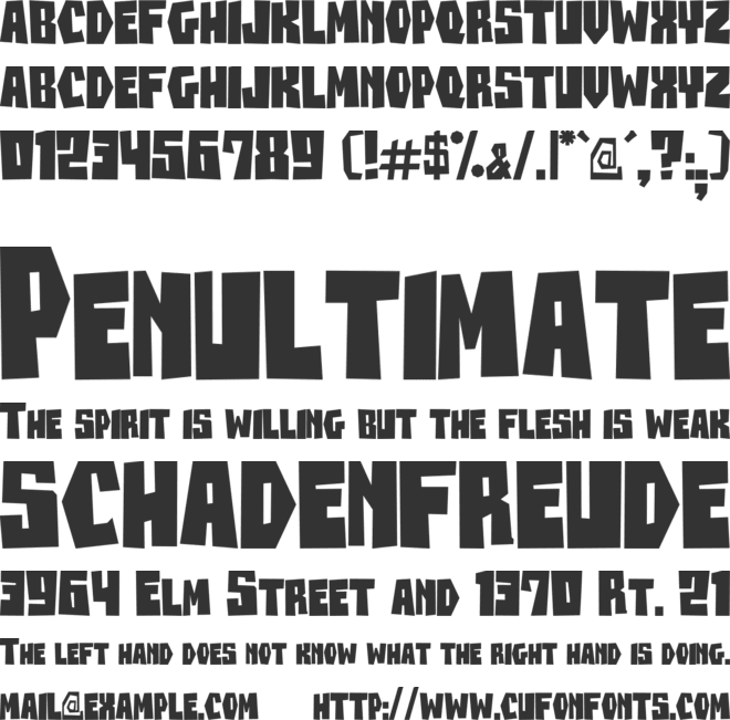 Beanesdrock font preview