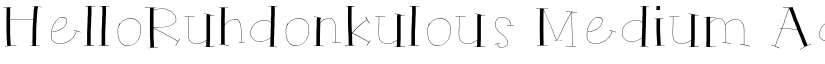 HelloRuhdonkulous Medium font