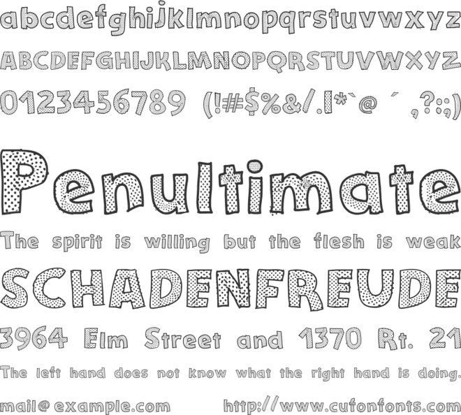 Stefanie Dots font preview