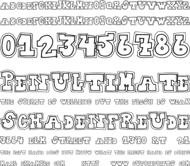 CollegeDropout font preview