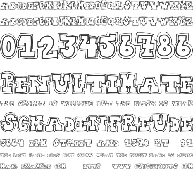 CollegeDropout font preview