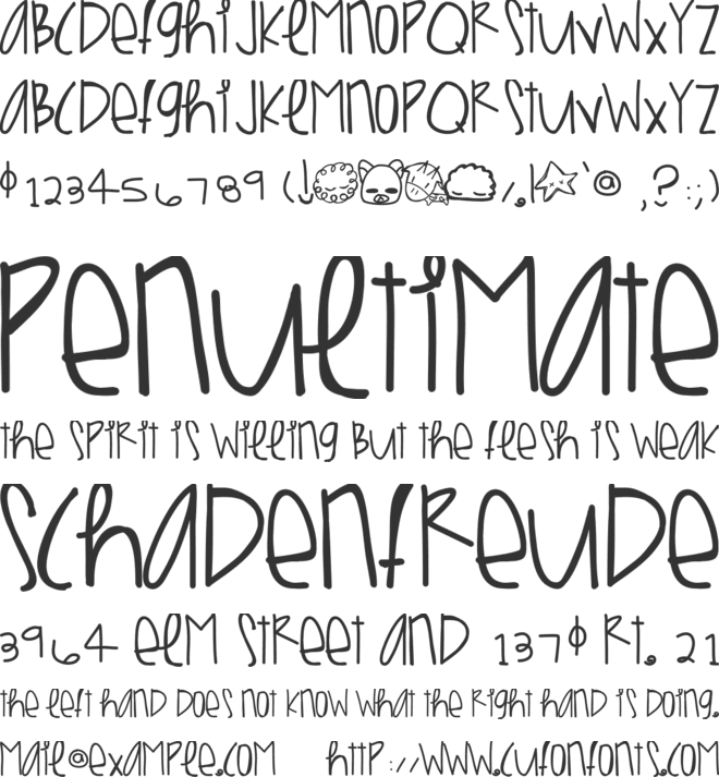 BirdMachine font preview