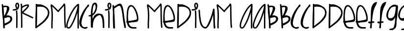 BirdMachine Medium font