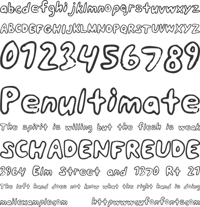 BubbleBath font preview