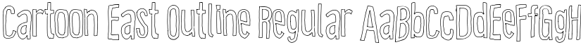 Cartoon East Outline Regular font