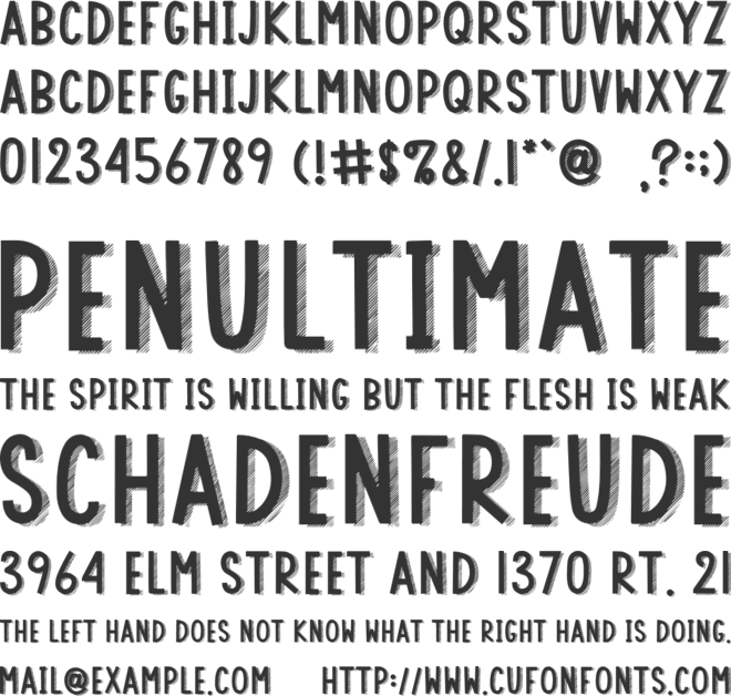 SUNRISE CRESSDA font preview