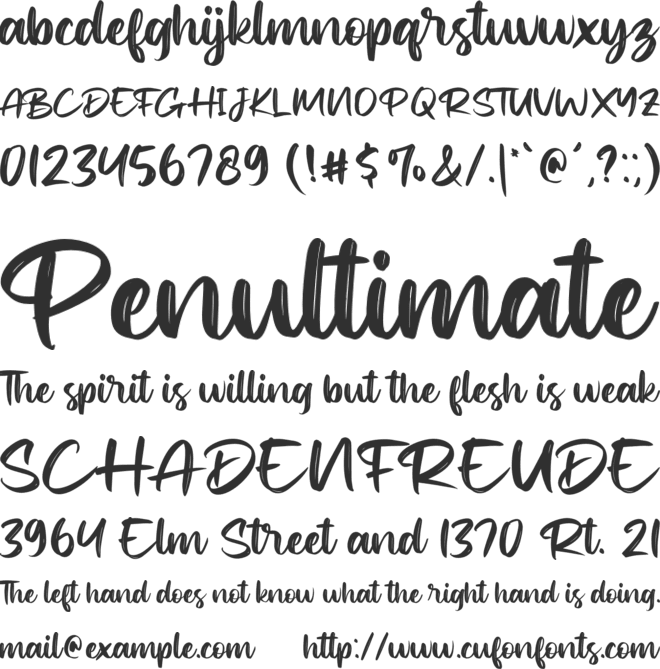 Shakies font preview