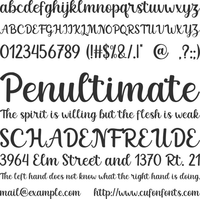Mayones font preview