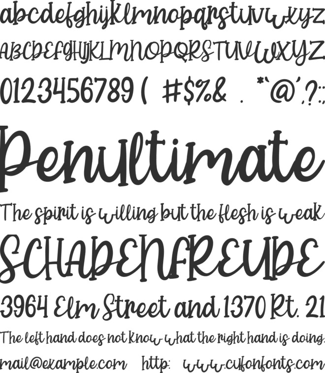 Cookies Party font preview