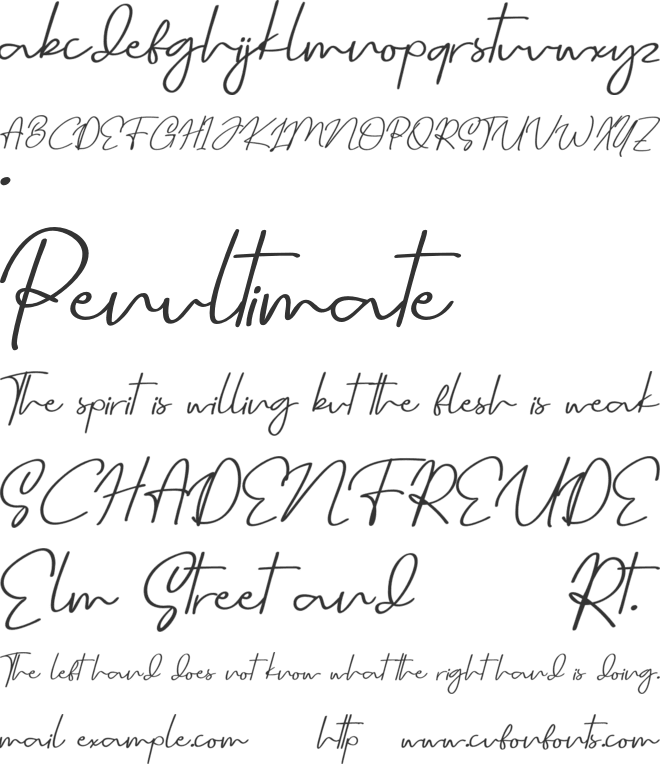 Barden Belley font preview