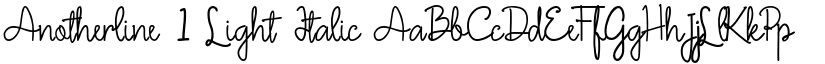 Anotherline_1 Light Italic font