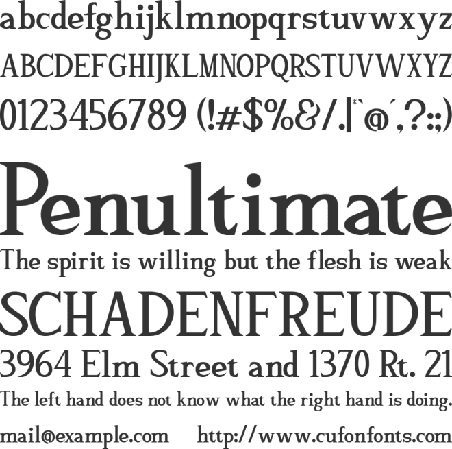 Grimalda font preview