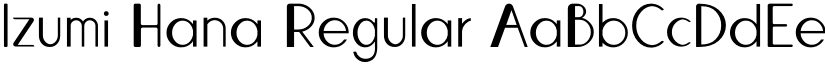 Izumi Hana Regular font