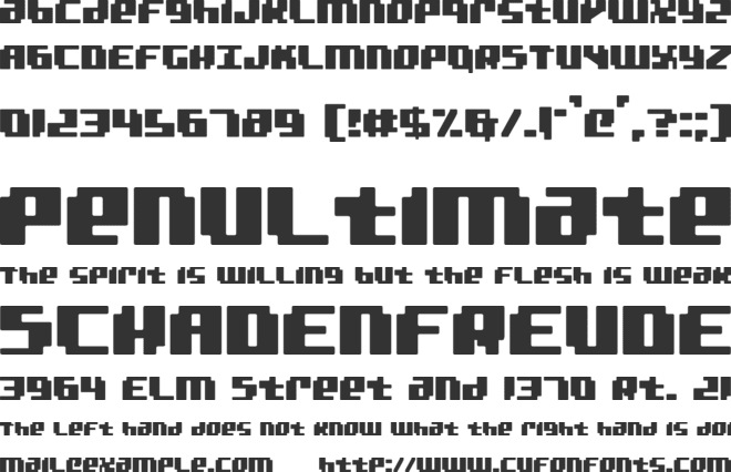 Bad Robot font preview