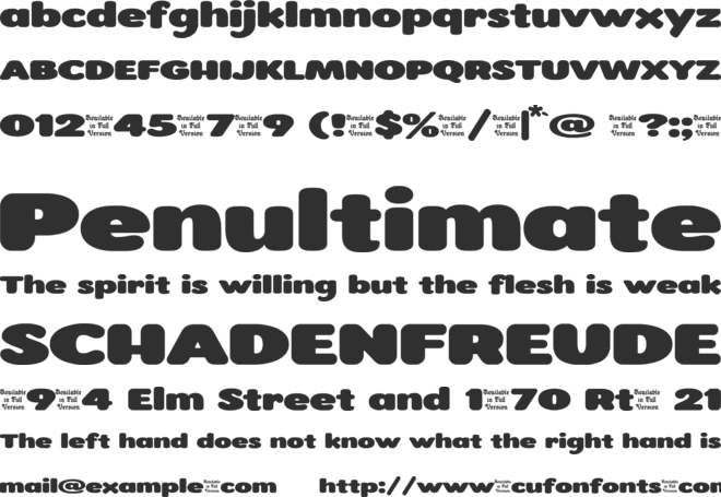 Roundigger font preview