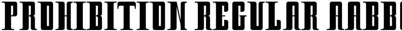 Prohibition Regular font