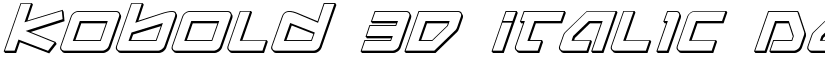 Kobold 3D Italic font