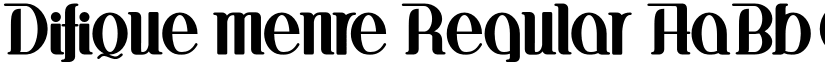 Difique menre Regular font