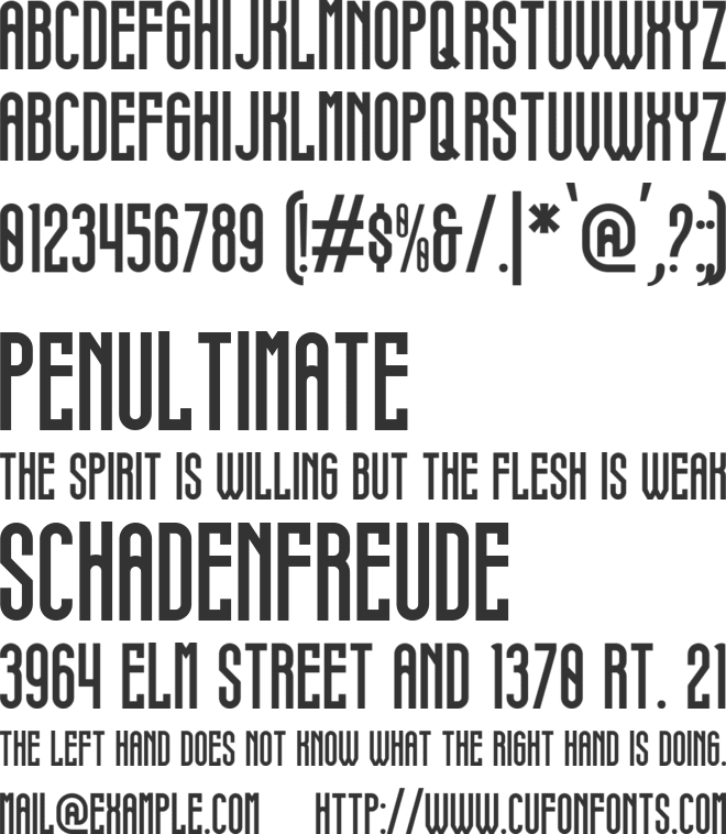 condimentum font preview