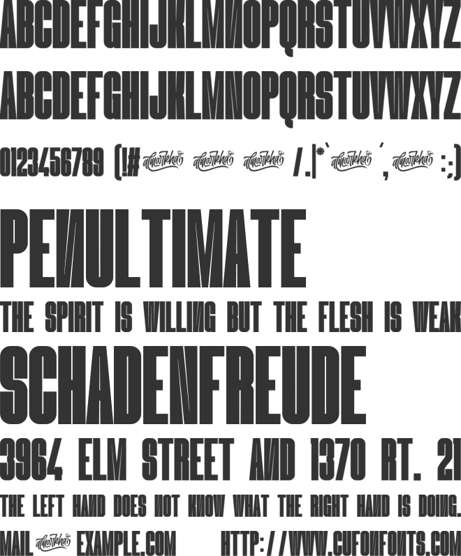 Blackheat font preview