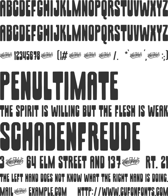 Retroholz font preview