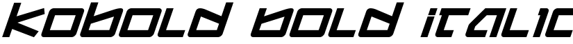 Kobold Bold Italic font
