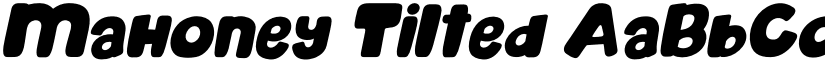 Mahoney Tilted font
