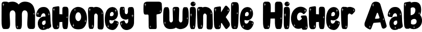 Mahoney Twinkle Higher font