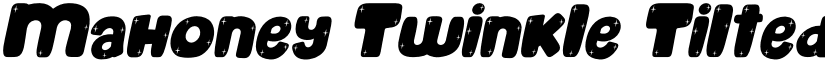Mahoney Twinkle Tilted font