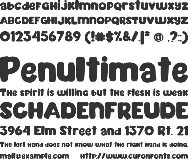 Mahoney font preview