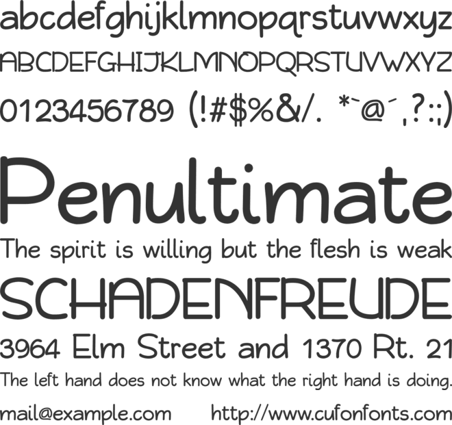 Qarmic Sans font preview