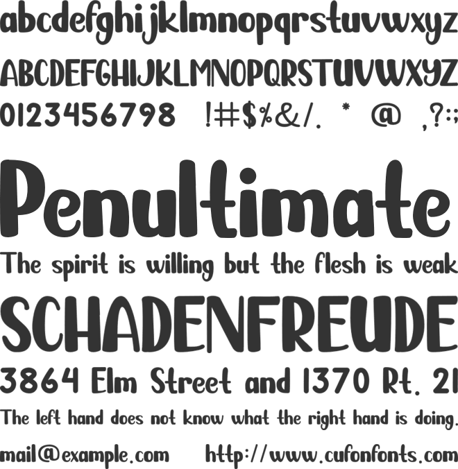 Karambit Show font preview