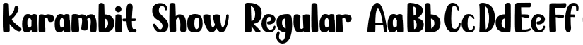 Karambit Show Regular font