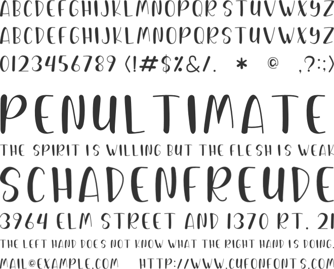 Spicy Hamburger font preview