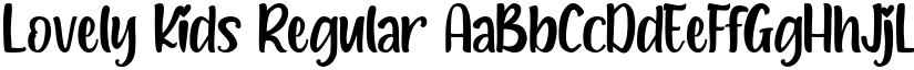 Lovely Kids Regular font